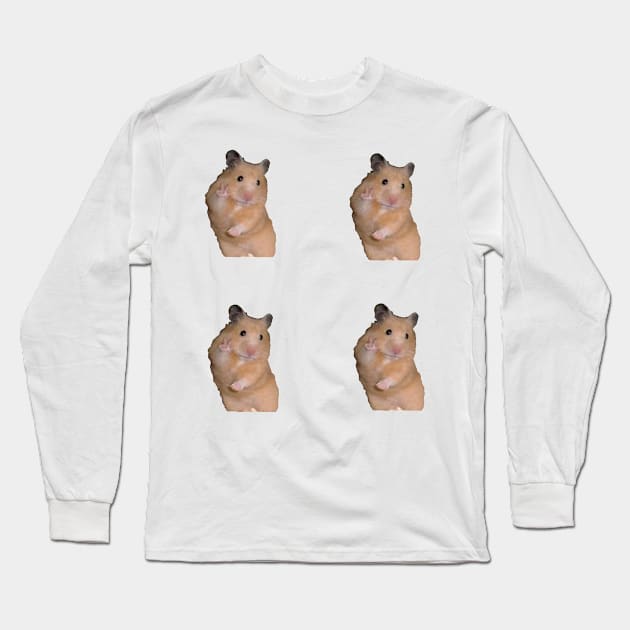 4 Peace Hamster Long Sleeve T-Shirt by ghjura